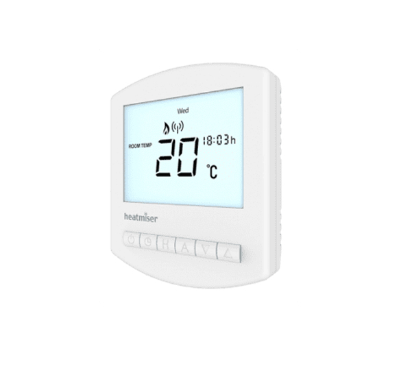Battery Controlled RF Underfloor Heating Room Thermostat: Black